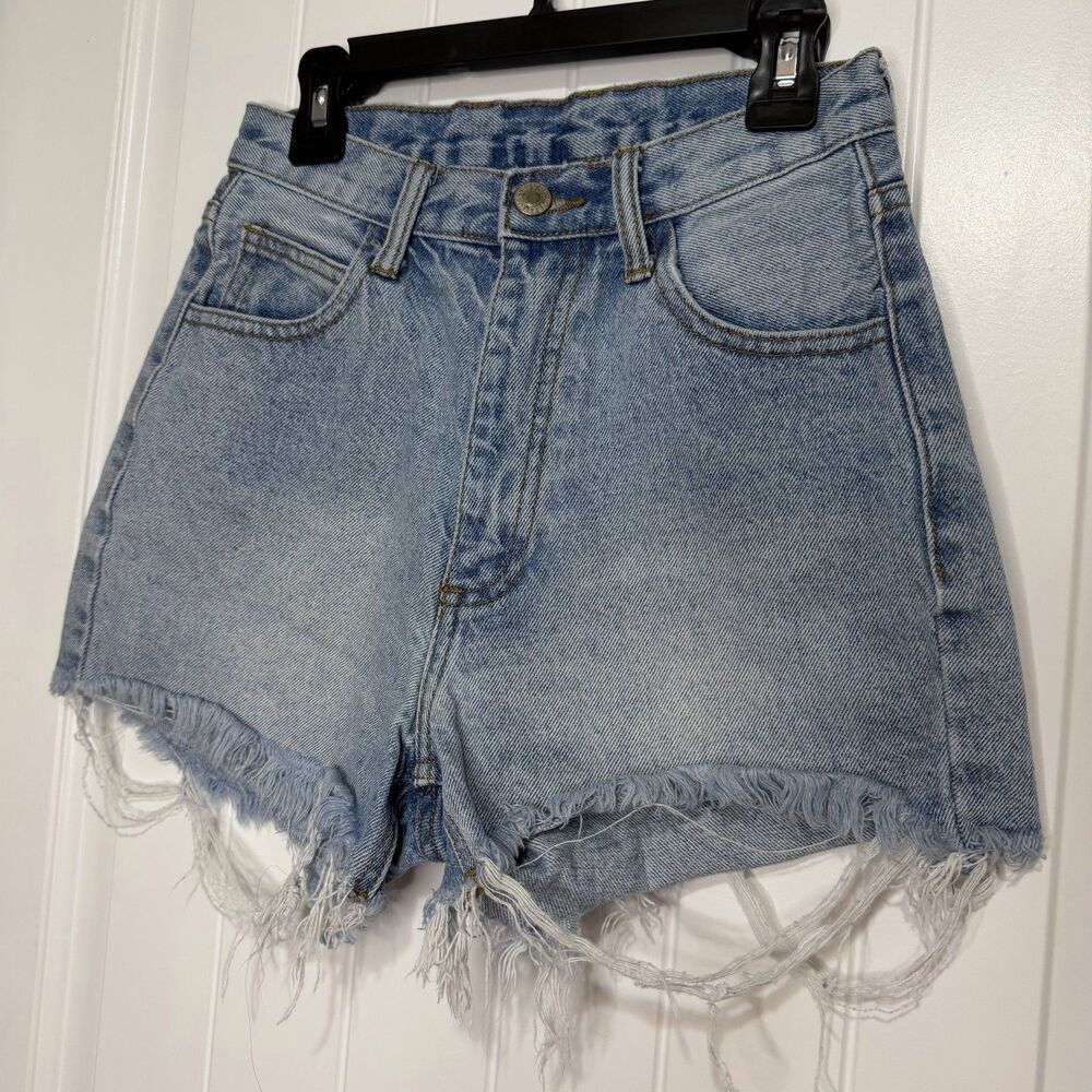 John Galt Brandy Melville Blue Jean Shorts Distressed Denim Women’s 24 LightWash